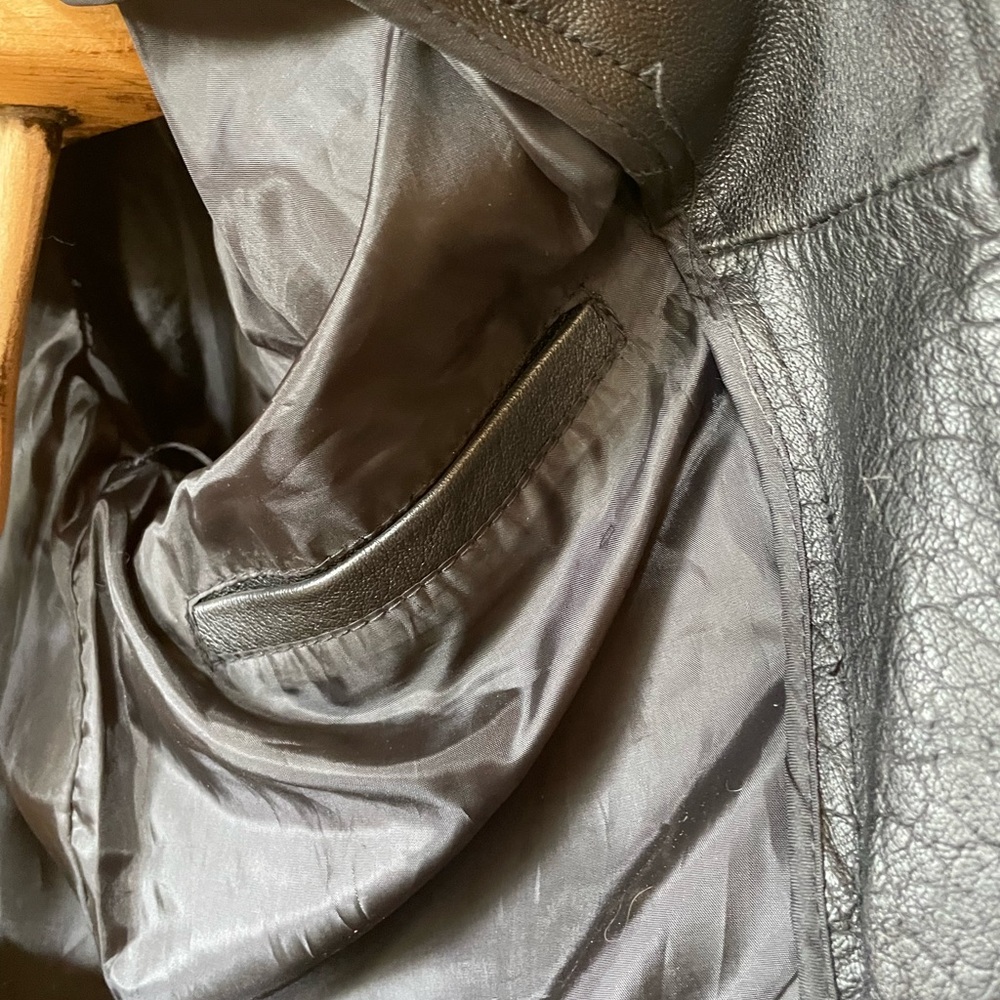 Black Leather Motocycle Jacket